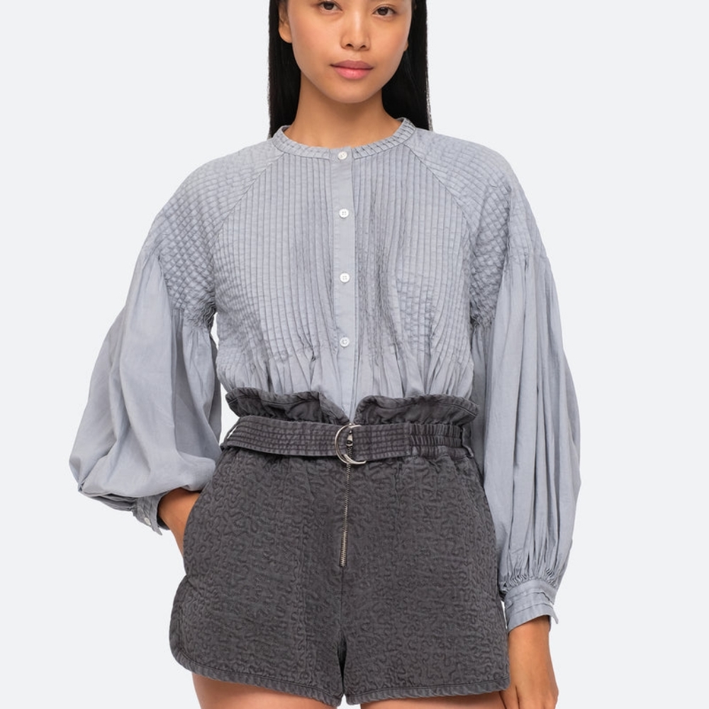 NWT Sea Stan Sandwashed Pintuck Blouse Size Large L Nordstrom